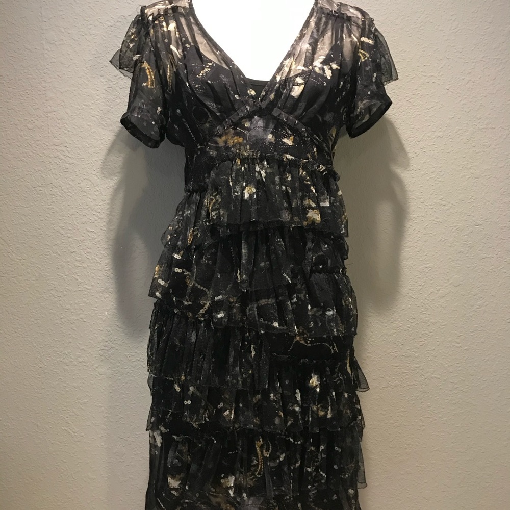 Thakoon sheer short sleeve dress